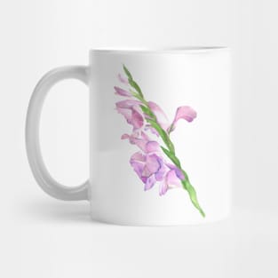 Gladiolus, floral watercolor painting Mug